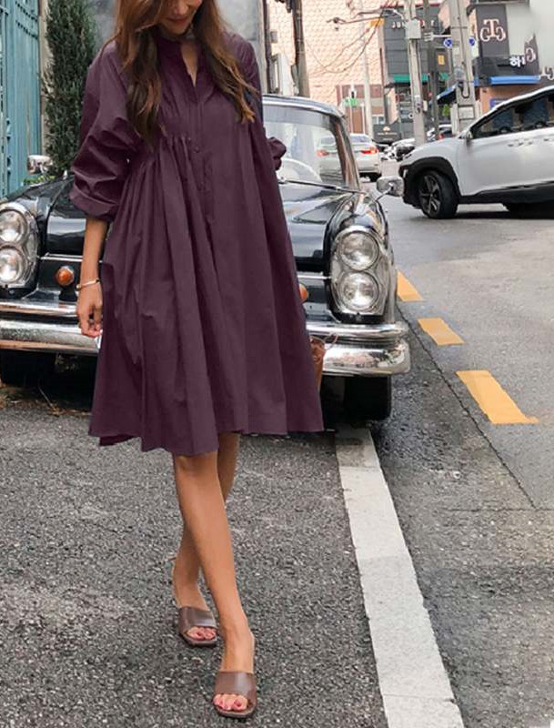 Womens High Waist Sun Protection Skirt With Puff Sleeves