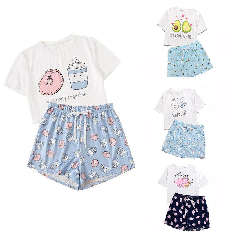 Bread And Milk Printing Upper And Lower Household Leisure Suit