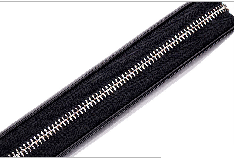 Кожаный длинный кошелек Кожаный кошелек Мужской клатч Сумка-клатч на молнии