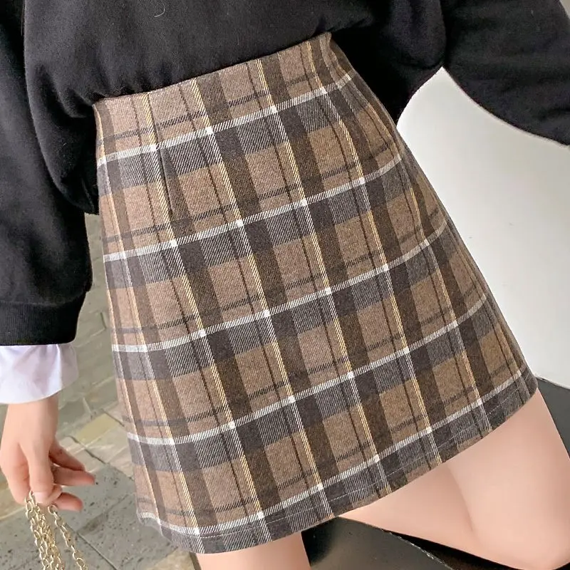 Women's Mini Woolen Short Skirt