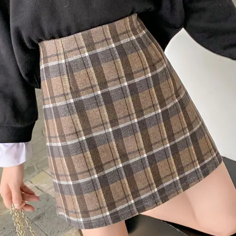 Women's Mini Woolen Short Skirt