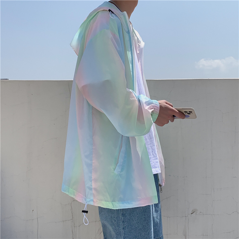  New Colorful Sunscreen Clothes Men's Summer Loose Sunshade Sports Thin Coat Jacket