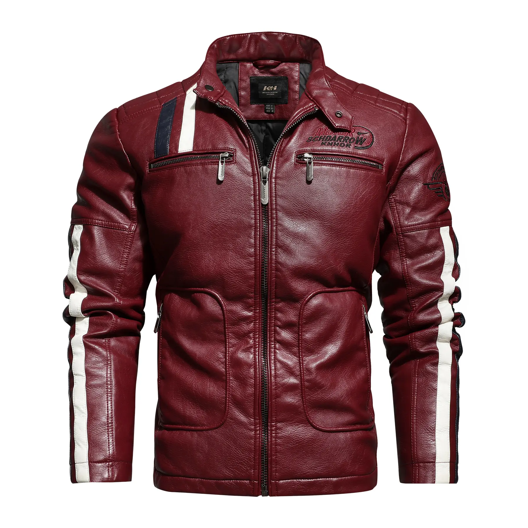 Men'S Leather Clothing Tide Motorcycle Jacket Washed