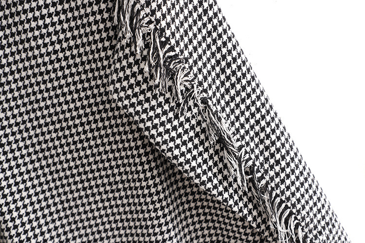 Europe And The United States Za Wholesale Spring Chidori Gera Wool Blouse Jacket