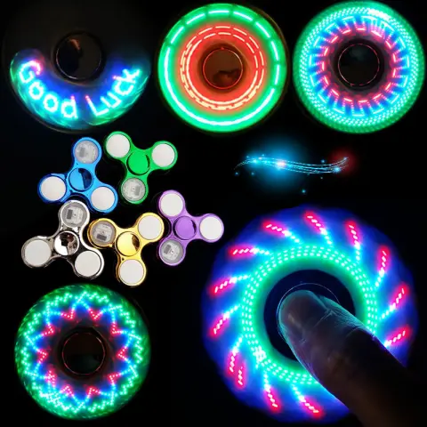 Luminous LED Light Fidget Spinner Hand Top Spinners Glow