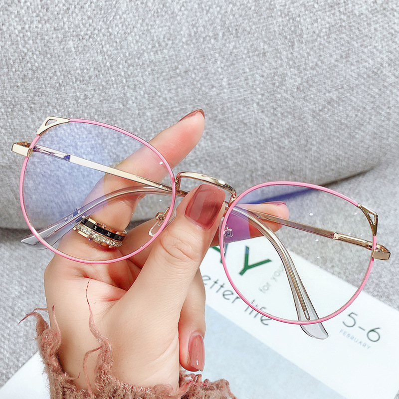 Title 6, Cat Ear Frame Anti-Blue Light Myopia Glasses Fi...