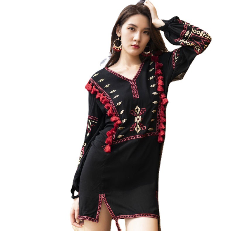 National Style Holiday Heavy Industry Embroidery Dress — image 1