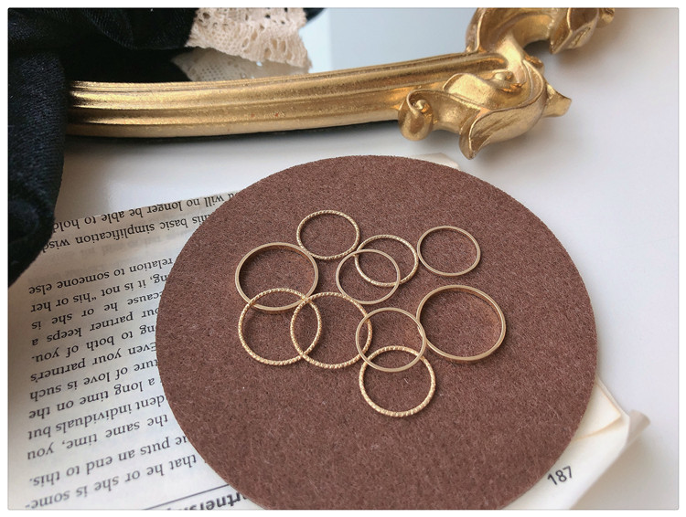 10 Rings Ins Simple Daily Fine Style Cold Wind Joint Ring Personalized Net Red Combination Set Index Finger Ring