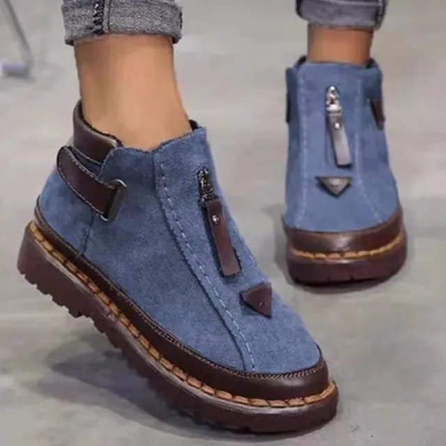 New Boots Women's Platform Ankle Boots Blue - Shop at LoveMi