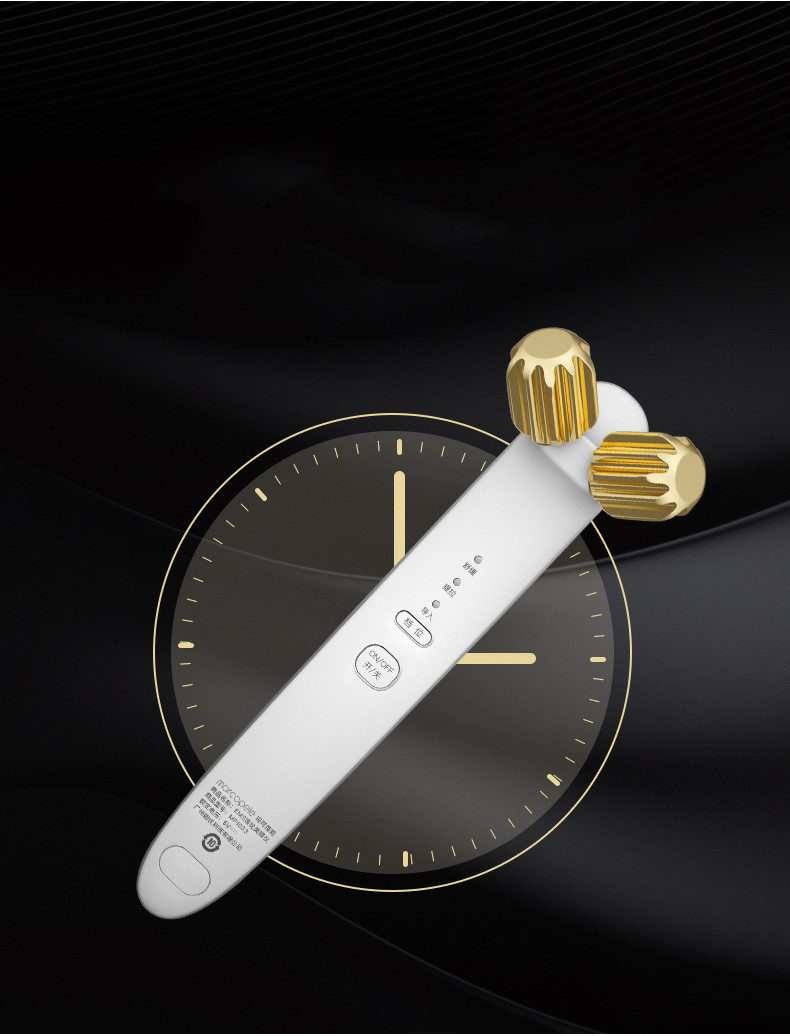 Facial Massager, Facial Lifting And Firming Artifact, Electronic Beauty Instrument, Household 24K Gold Face-lifting Instrument, Roller V Face