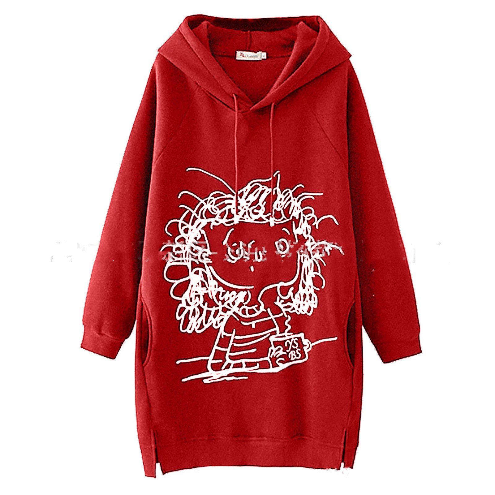 Ladies' Cartoon Girls' Print Hoodie 6 Colors 7 Sizes