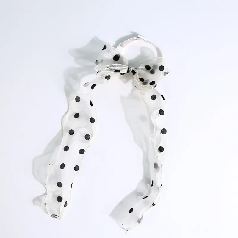 Pet Lace Polka Dot Bowknot Adjustable Safety Buckle Cat Collar Muppet Cat Fairy Necklace Birthday Accessories