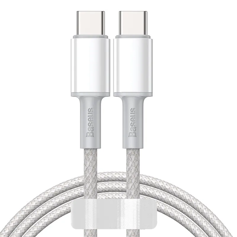 New High-density Braided Flash Charging Data Cable Dual Type-c Charger