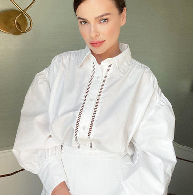 Niche Hollow Cotton Loose Lapel Top White Shirt
