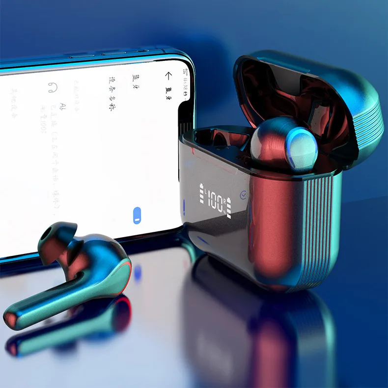 Touch Control Bluetooth Mini Earphones for Sports Music Stereo Digital Display in-ear Wireless Earbuds – image 4