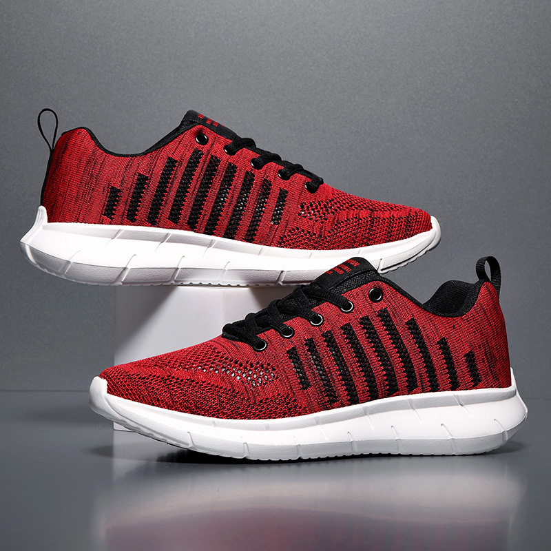 Title 2, Breathable Fly Woven Mesh Sneakers Plus Size Me...