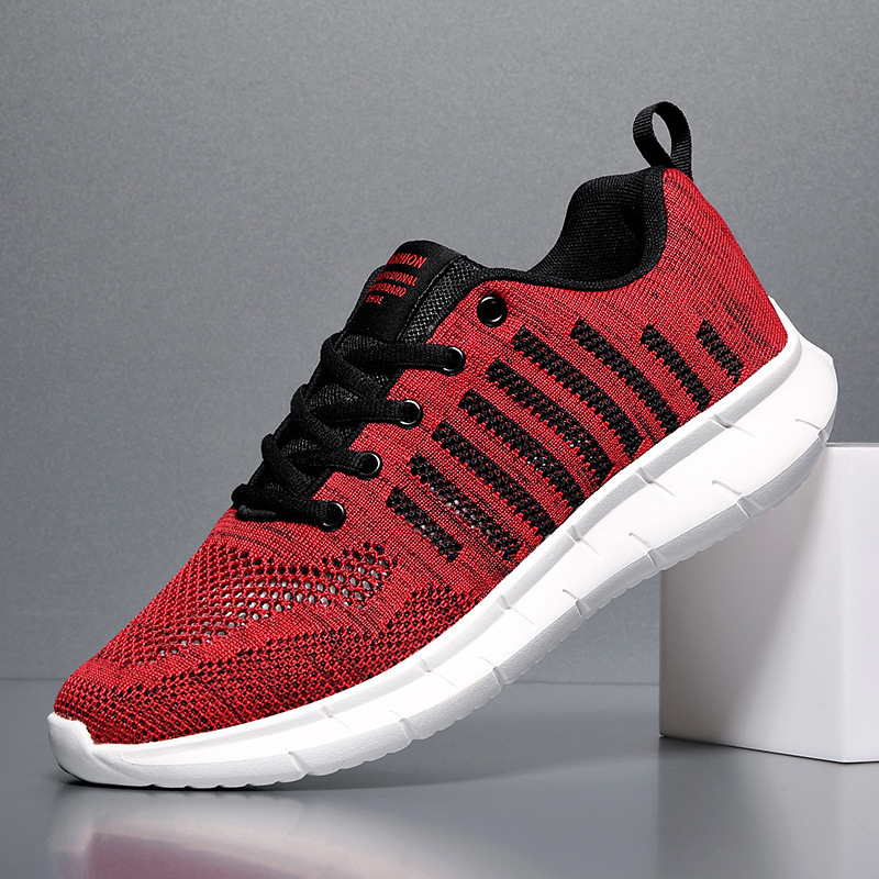 Title 5, Breathable Fly Woven Mesh Sneakers Plus Size Me...