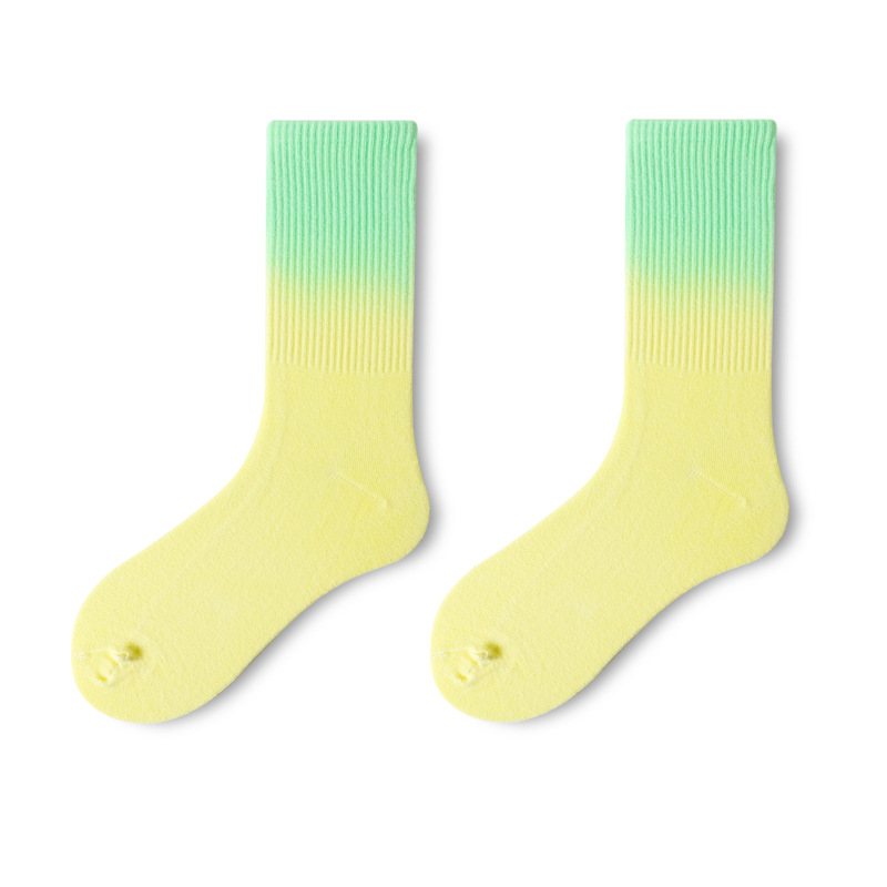 Title 4, Gradient Color Tie-dye HipHop Men And Women Socks 