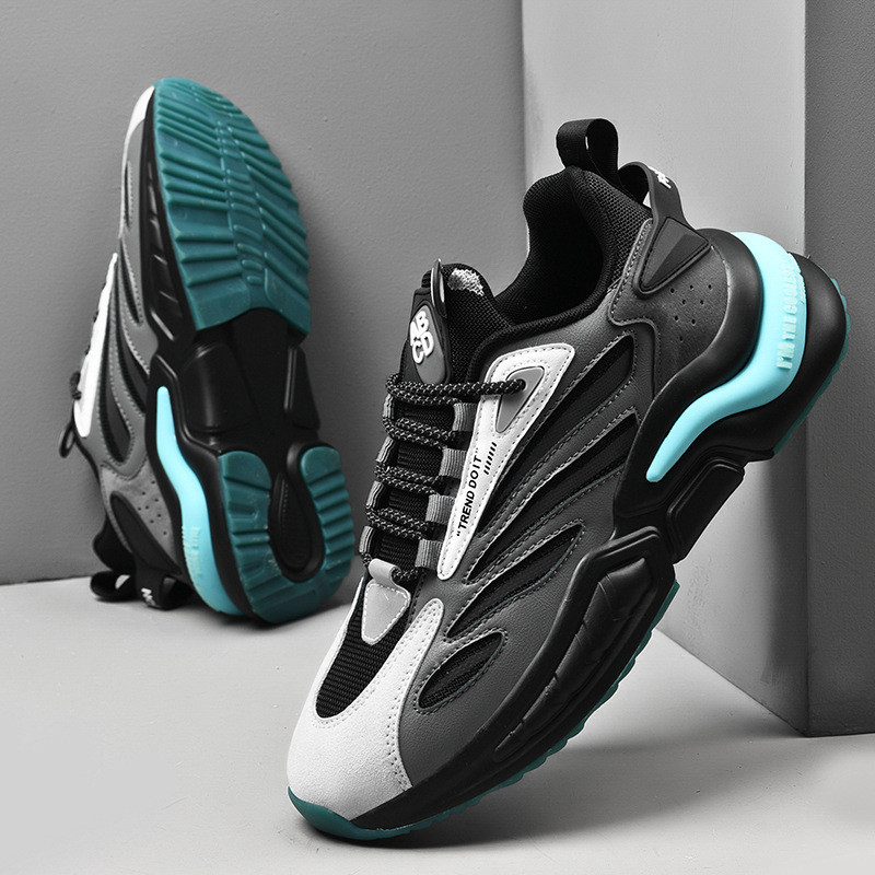 High-top Sneakers Casual Daddy Shoes Men's Invisible Height Increase Shoes - Image 2