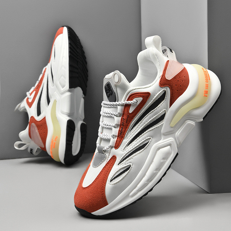 High-top Sneakers Casual Daddy Shoes Men's Invisible Height Increase Shoes - Image 1