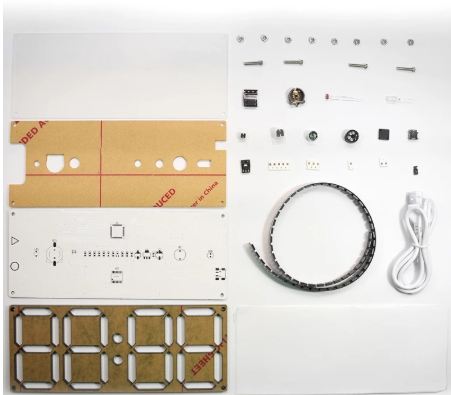 عدة صنع ساعة رقمية بألوان قوس قزح - أنبوب رقمي