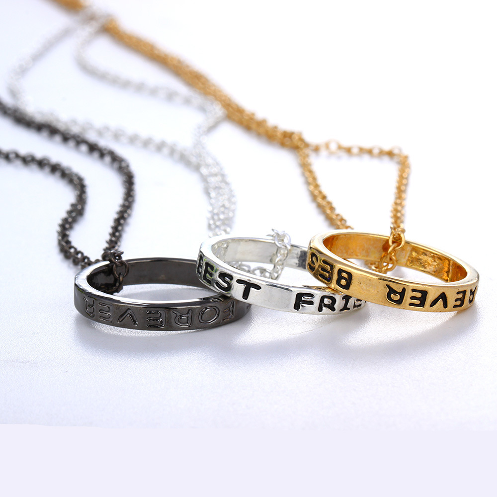 Tricolor Ring Pendant Friend Jewelry