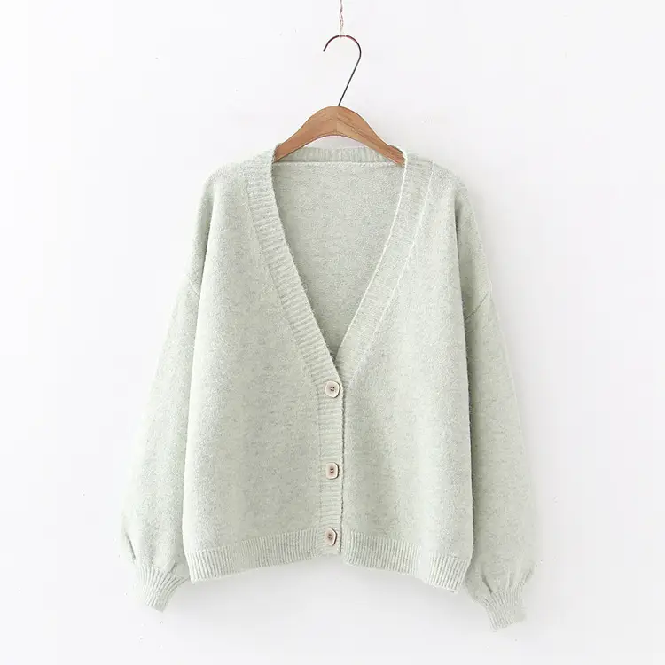 Loose Lazy Style Student Long-sleeved Knitted Cardigan