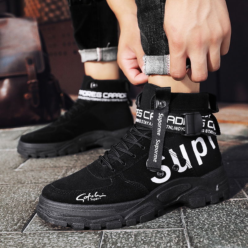 Title 17, New Spring Mens Shoes Korean Trend High-Top Ca...