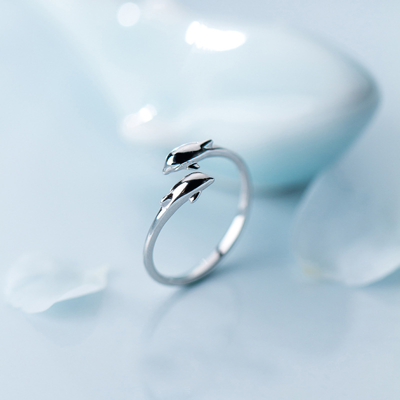 Cute Dolphin Open Ring