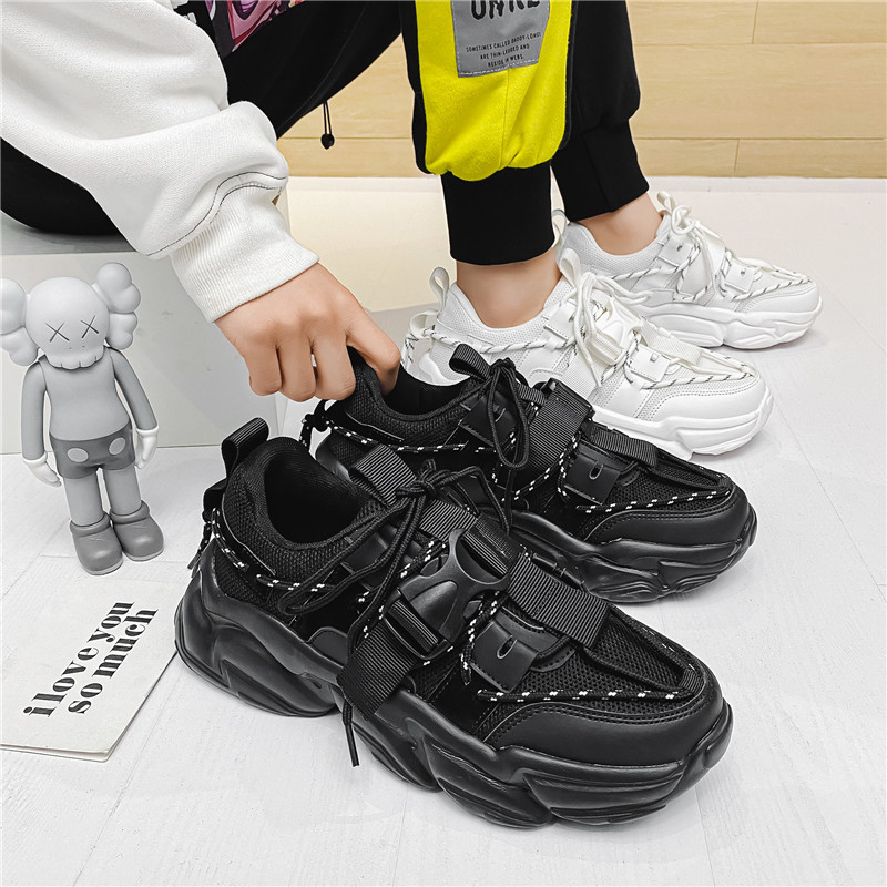 New Daddy Shoes Men'S Ins Tide Increased White Shoes Korean Fashion Trend