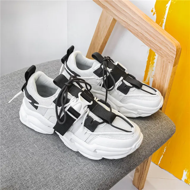New Daddy Shoes Men'S Ins Tide Increased White Shoes Korean Fashion Trend White - Shop at LoveMi