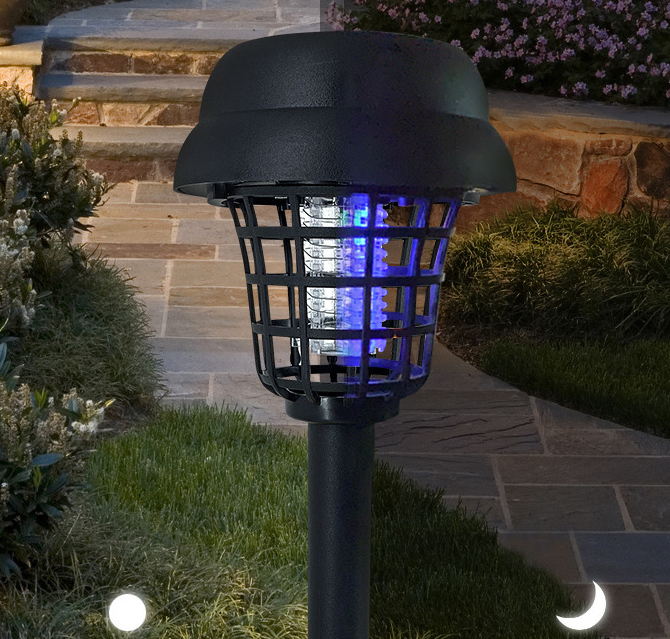 Cross-Border Solar Mosquito Killing Lamp Insecticidal WhiteLight Purple Outdoor Lawn Lamp LED Electronic Mosquito Repellent Lamp - Image 5