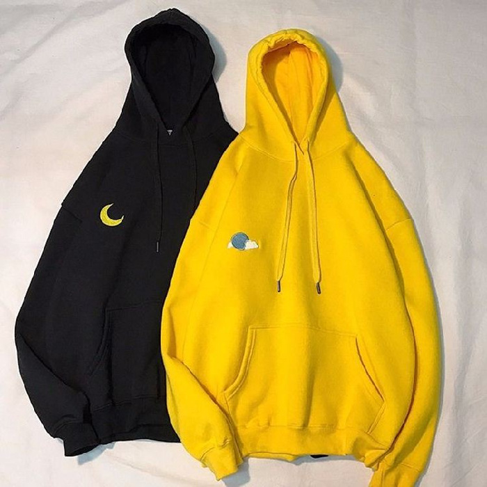 Hooded Casual Jacket Hong Kong Style Plus Size Couple Outfit