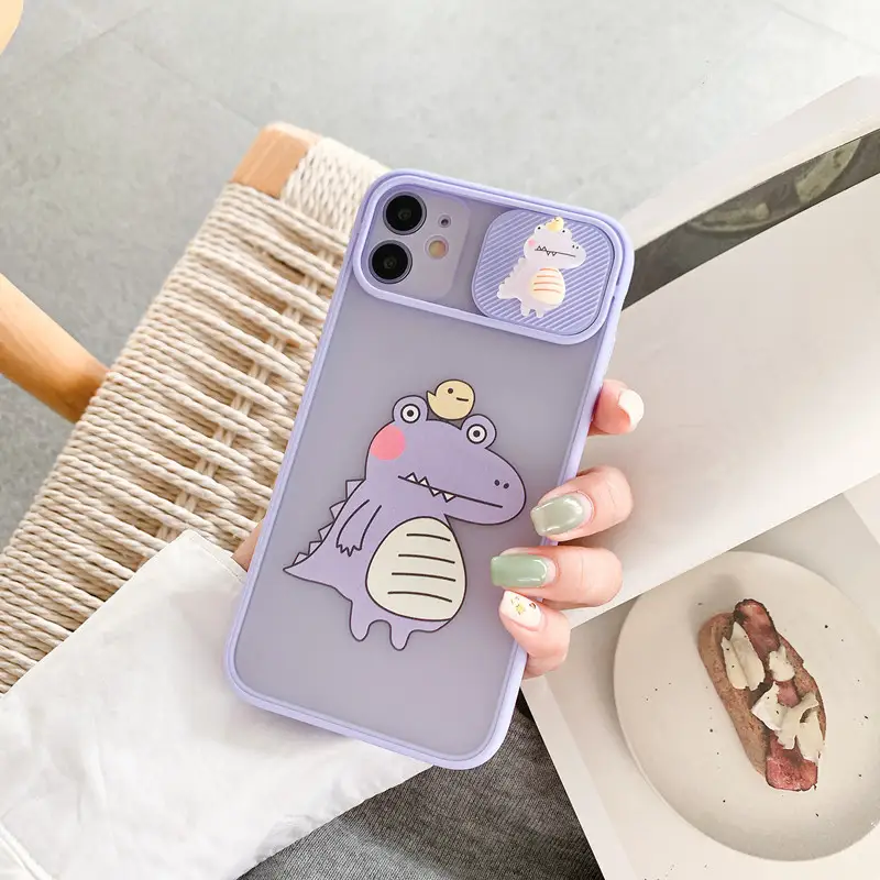 Stereo Crocodile Sliding Lens Phone Case
