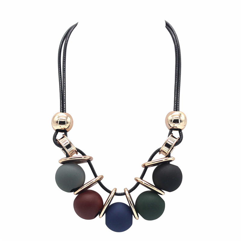 Geometric Round Color Exaggerated Necklace