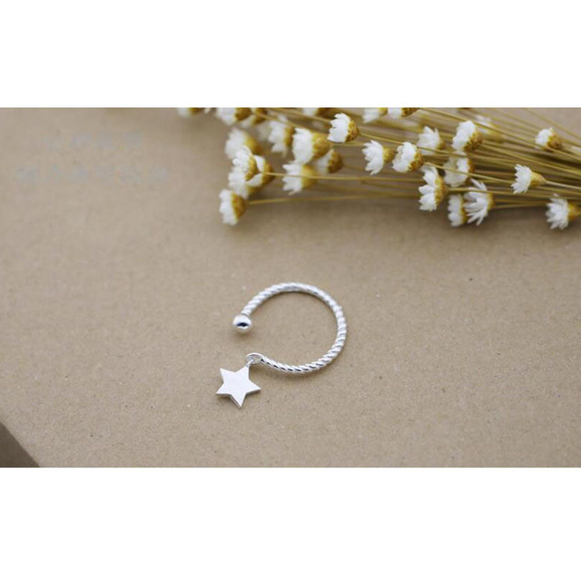 Brushed Star Ring Korean Version