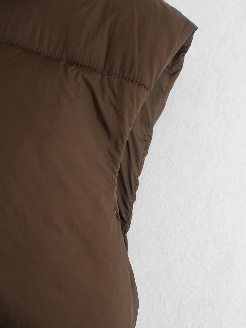 Stand-up Collar Sleeveless Padded Vest