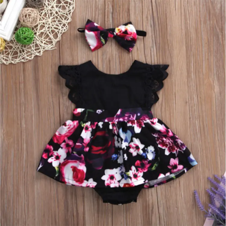 European Beauty Baby One-Piece Ha Skirt Romper Summer Short-Sleeved