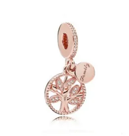 Rose Rose Gold Beads Diy Jewelry Accessories Rose Gold Snowflake Tree Of Life Starfish Love Pendant - Shop at LoveMi