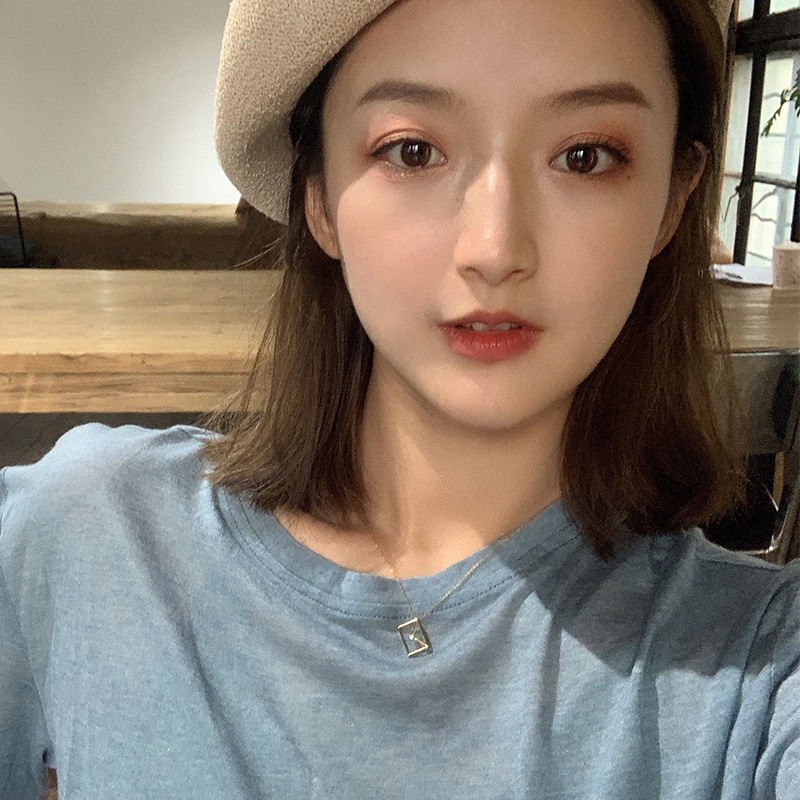 925 Sterling Silver 14K Gold Plated Envelope Necklace Women