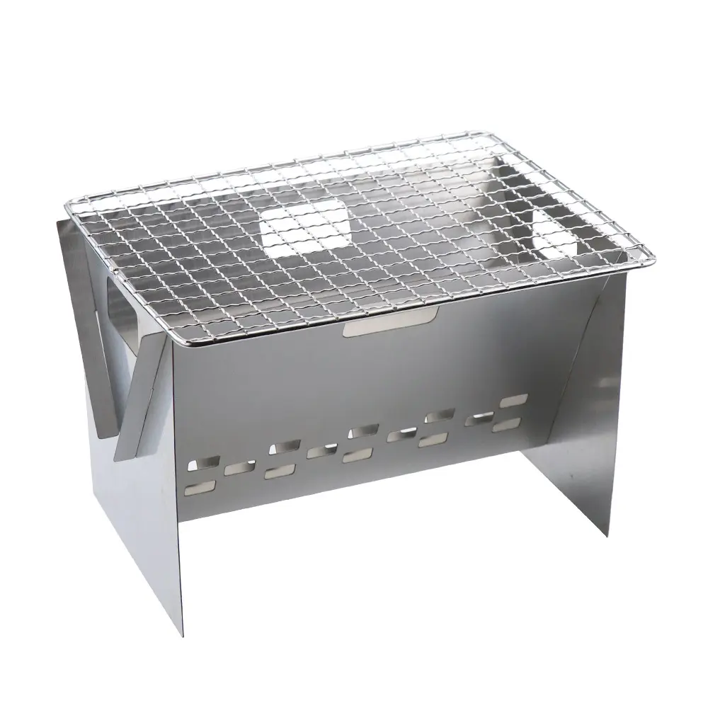Stainless Steel Portable X-shaped Grill DIY Card