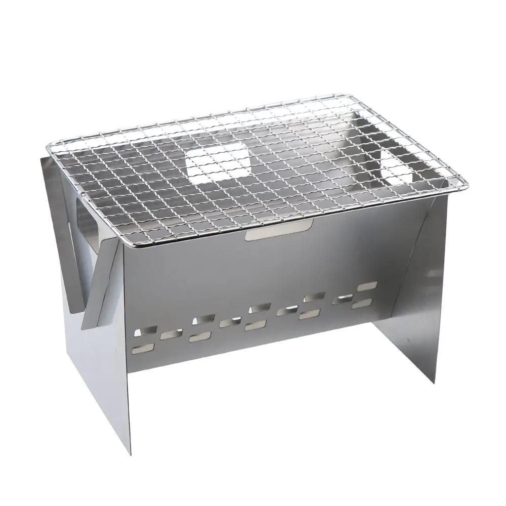 Stainless Steel Portable X-shaped Grill DIY Card New Mini