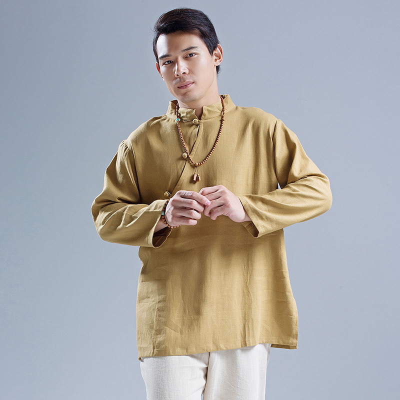 Retro loose slanted shirt