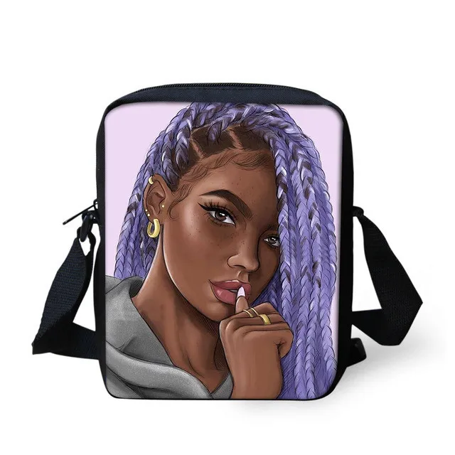 Pattern Custom Messenger Bag Small Square Bag Casual Side Backpack Mobile Phone Bag Purple - Shop at LoveMi