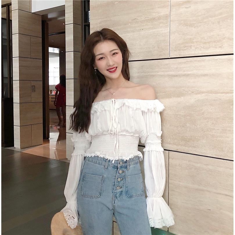 Tingfly Mode Chic Sexy Slash Cou Dentelle Appliques Culture 