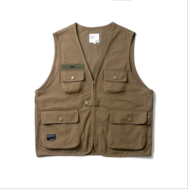 Multi-pocket Japanese Harajuku Functional Loose Sleeveless Waistcoat