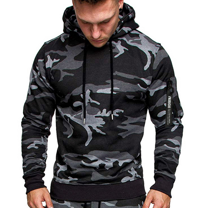 Title 4, Nieuw sweatshirt met camouflageprint, effen kle...