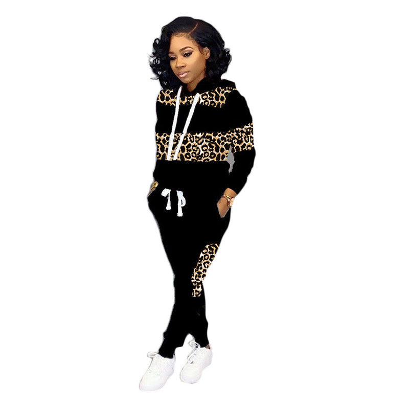 Patchwork Camouflage Print Sports Sweatshirt Suit