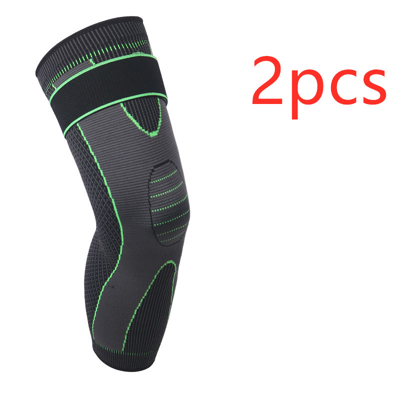 Knitted Nylon Extended Warm Knee Pads for Basketball and Football – Black, XL, 2PCS