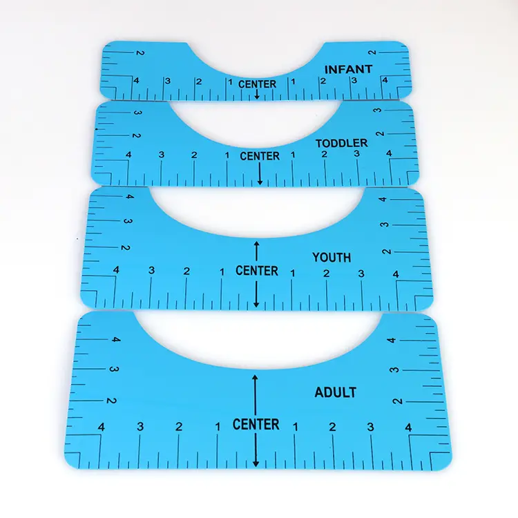 Spot T-shirt PVC Guide Ruler Alignment Tool Calibration Tool Sewing Alignment Tool T-shirt Round Leader To Ruler